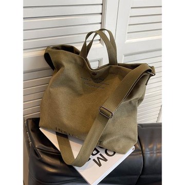 文藝休閑大容量手提包包女新款帆布托特包2025夏季小眾時尚腋下包