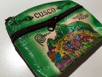 多彩祕魯復古圖紋拉鍊零錢/置物包-綠
