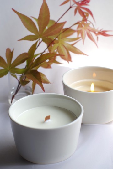 「白之聲」木芯純白陶瓷簡約香氛蠟燭