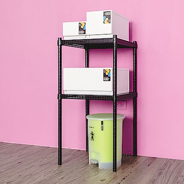 dayneeds 沖孔 45x45x90cm二層收納架(烤漆黑) 層架/置物架/儲藏架