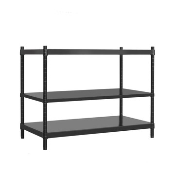 【dayneeds】極致工藝 90x45x60公分 三層烤黑鐵板層架