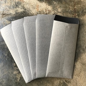 信封/直式/仿手抄格紋紙/雙層/5入