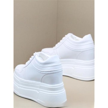 14公分內增高女鞋隱形小個子秋季8真皮12厘米厚底百搭小白鞋10cm