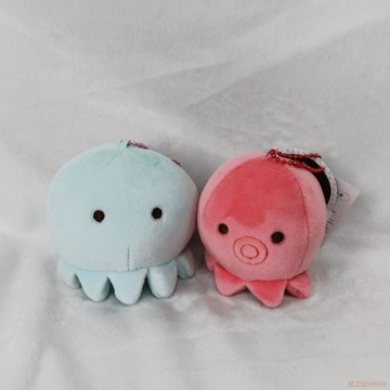 桃園出貨✨可愛海洋動物毛絨玩具章魚掛件