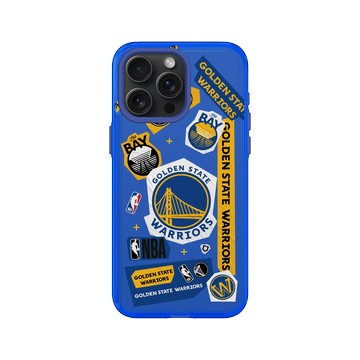 iPhone 15 Pro Max Clear 激光藍 - NBA - 拼貼系列-金州勇士 Golden State Warriors - Collage