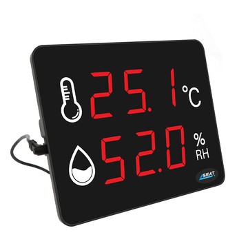 溫/溼度計 職人工具 185-LEDC2 自動測溫儀 電子溫度計 環境溫度計 濕度測試 高精度 LED顯示 電子溫濕度計 高精度 LED工業報警溫濕度計 壁掛式大屏顯示儀 大棚冷庫實驗室