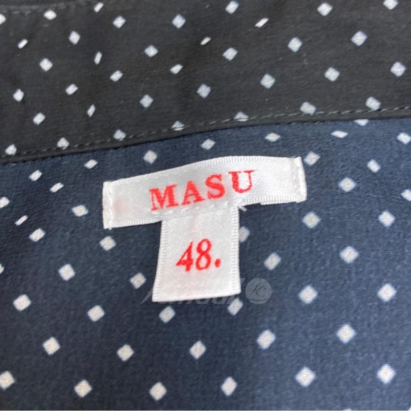 MASU 「SEE THROUGH SHIRTS」ドットシースルーシャツ ブラック サイズ ...