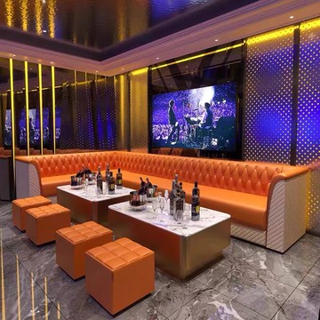 【可開發票】【臺彎公司貨】 高端定制ktv輕奢沙發酒吧客廳港式古典清吧茶幾Ul型卡座包廂卡座~優樂悅