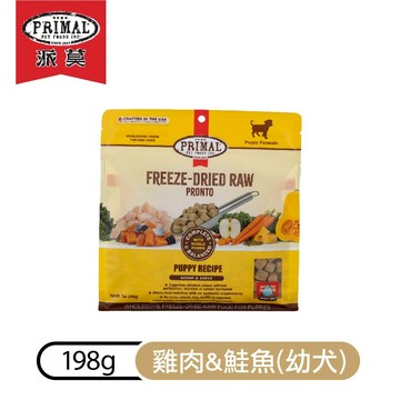 【即期第二件免費】派莫幼犬用即食塊｜雞鮭198g(效期2026.04.02)