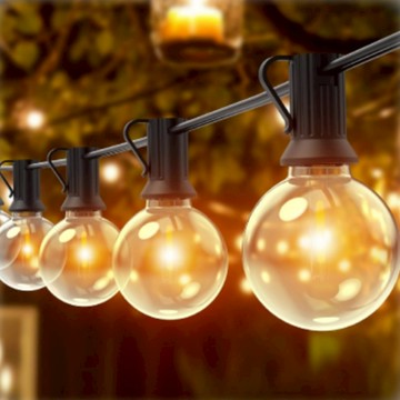 AHOYE 防水鎢絲燈泡燈串 10燈 暖光 3米  黑色  1個