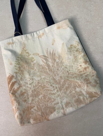 【記憶有限】EcoPrint 花葉移印 手提袋/托特包