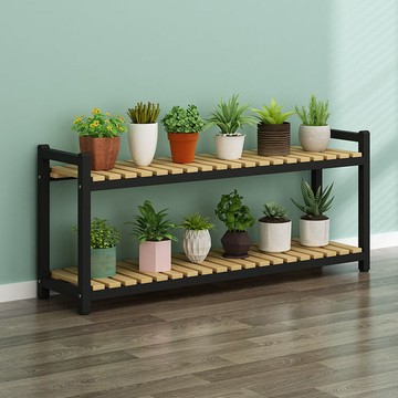 鐵藝花架置物架多層碳化戶外落地實木質室內陽臺多肉綠蘿花盆架子 置物架 收納架 儲物架 層架 落地架 花架