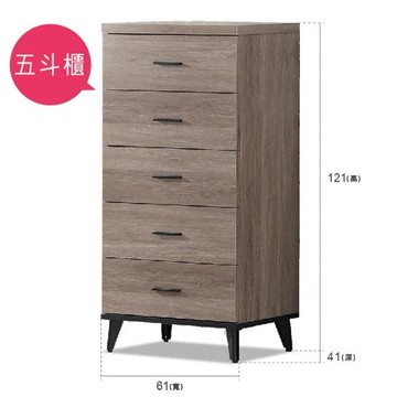 ASSARI-麥汀娜五斗櫃(61x41x121)