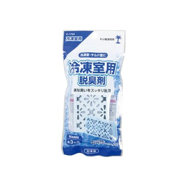 不動化學 日本-餐廚冰箱去味棕櫚殼薄型活性炭除臭盒-冷凍庫專用(藍)10g/袋(食物防腐保鮮盒,蔬果防腐消臭,冷凍室脫臭劑除濕盒)
