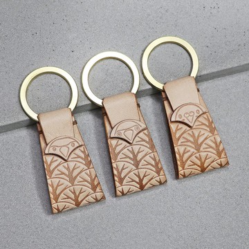 在森林裡的鸚鵡 ∣ 小鸚/牡丹/阿蘇兒 ‧ 原色皮革鑰匙圈