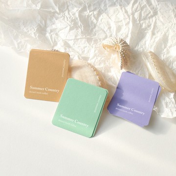 【訂製】夏日圓角名片 – 雙面 / 3種版型 / 客製內容和顏色