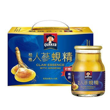 精力禮盒【桂格】人蔘蜆精 68mlX15瓶贈多1瓶|快速出貨|