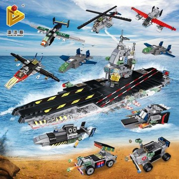 潘洛斯軍事模型海陸空八合一 組裝兒童早教益智積木玩具批發63300