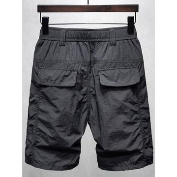 短褲男2025新款美式潮牌高端夏季速干冰絲寬松休閑工裝五分中褲