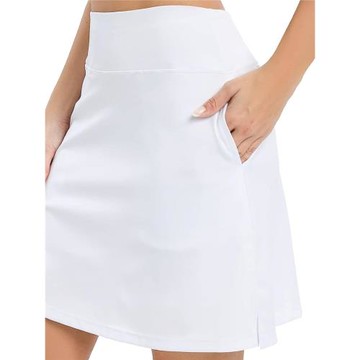 超長中長加長及膝高爾夫網球裙速干口袋運動A字半身中裙開叉大碼