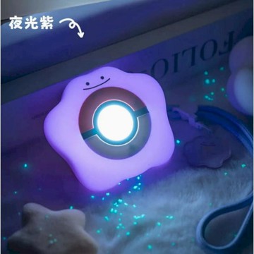 NS2｜NS 周邊 軟泥造型 Pokemon GO Plus精靈球保護套 (夜光紫) 親膚矽膠 安全無毒 附贈掛飾貼紙組