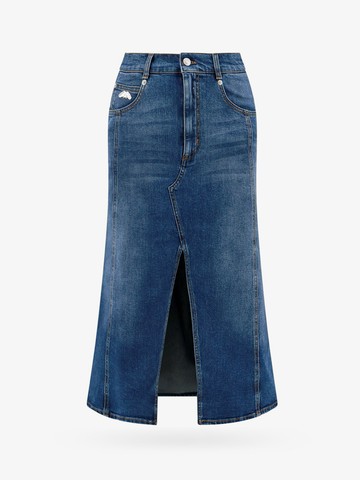 Denim skirt with back logo patch - ALEXANDER MCQUEEN - gender_Woman