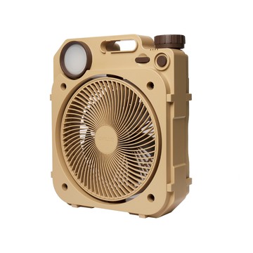 G-PLUS拓勤 6吋LED照明露營可攜風扇 BF-D002 加收納袋沙色