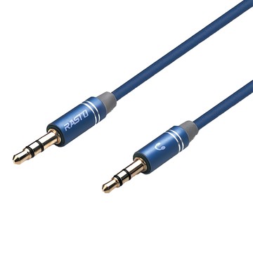 RASTO 鋁合金AUX公對公3.5mm音源線 1m  RX8  1條