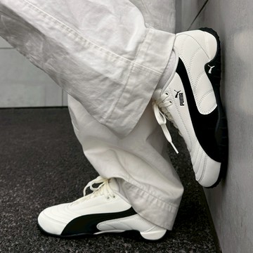 PUMA NOVACAT LUXE 白色 黑條紋 情人節限定 休閒 薄底鞋 408096-02