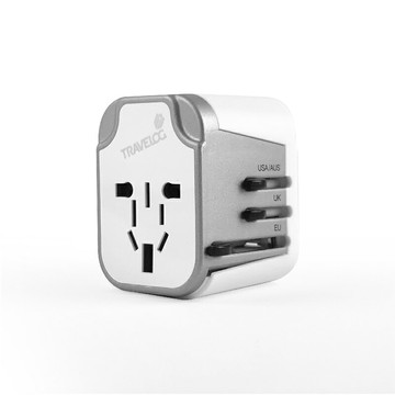【毒】Travelog 雙USB旅行用萬用轉接頭【領券折222｜Cube卡+APP下單最高10%回饋】