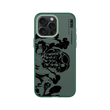 iPhone 15 Pro Max Clear 憂墨綠 - 航海王 One Piece - 復刻系列-魯夫 四檔猿王統