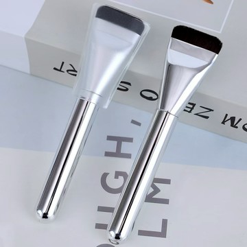 台灣現貨隔日達【快樂小物】超薄粉底刷 無痕底妝 專業化妝刷 平頭刷 輕薄遮瑕刷 化妝刷 粉底刷 一字型粉底刷一字型化妝刷