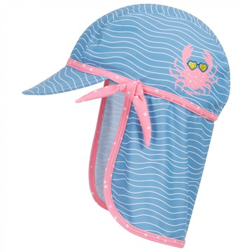 德國Playshoes - 抗UV防曬水陸兩用遮頸帽-螃蟹