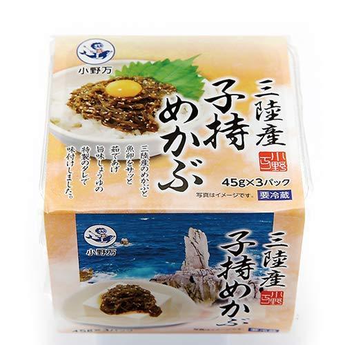 小野万　三陸産　子持ちめかぶ40g×3連パック×6個セット《冷凍》