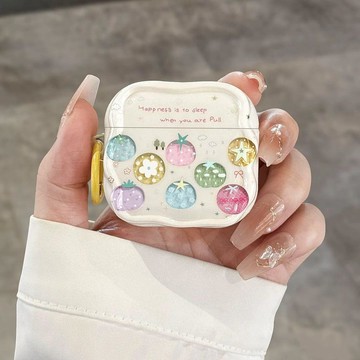 ✨元氣新品✨優思頓適用耳機殼airpods4保護airpodspro3多巴胺高顏值彩色番茄KDLE