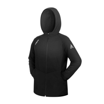 HODARLA 男星豪防潑水平織外套-台灣製 慢跑 路跑 連帽外套 運動 反光 3157601 黑