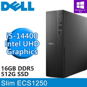 DELL Slim ECS1250-P1508BTW(i5-14400/16G DDR5/512G PCIE/W11P)原廠機