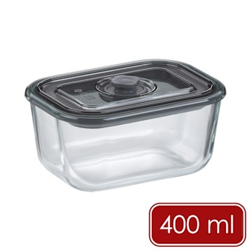 《KELA》Aurelia可微波玻璃密封保鮮盒-方400ml-- 收納盒 環保餐盒 便當盒 野餐