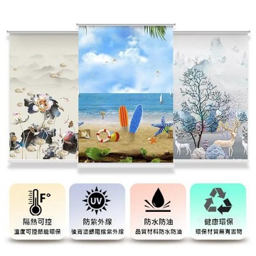 【意家】✨客製化尺寸✨捲簾 窗簾 隔熱簾 遮光簾 遮陽簾 廚房 臥室 衛生間 浴室 免打孔 打孔 卷拉式 防水防油窗簾