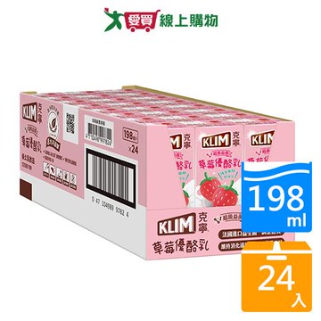 克寧國小生草莓優酪乳198ml*24入【愛買】