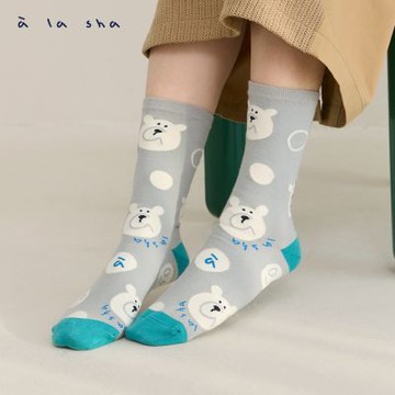 a la sha 波拉熊圈圈襪
