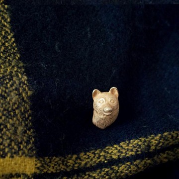 Shiba Inu 狗別針胸針黃銅