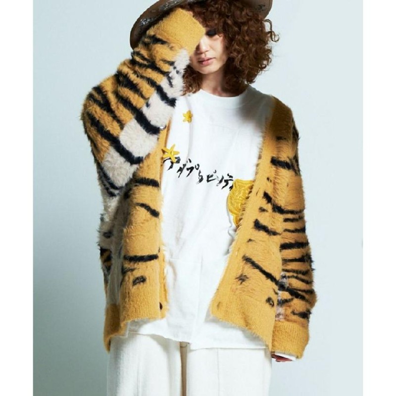 SEVESKIG セヴシグ Tibetan Tiger Knit Cardigan チベタンタイガー