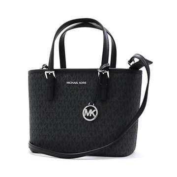 【MICHAEL KORS】素色小款兩用托特包-黑灰