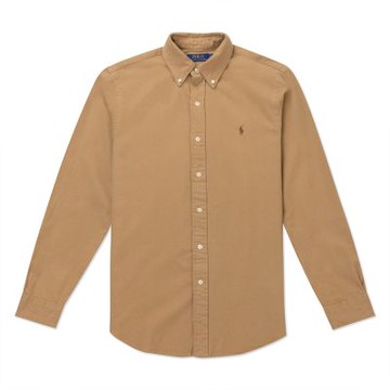 Polo Ralph Lauren RL 熱銷刺繡小馬長袖襯衫-泰奶色