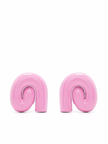 Uncommon Matters - Nimbus chunky-swirl earrings - women - Wood/Sterling Silver - One Size - Pink