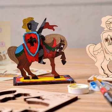 /Ugears/ 烏克蘭木製模型 著色白馬王子