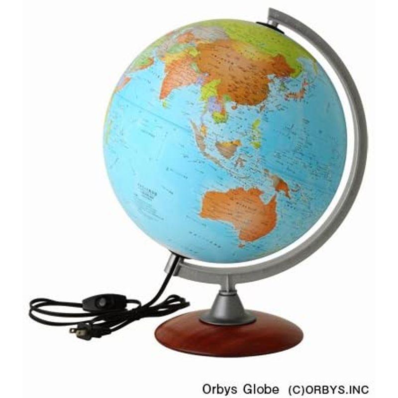 ORBYS 地球儀 カラーラ30L ライト付 球径30cm 行政図