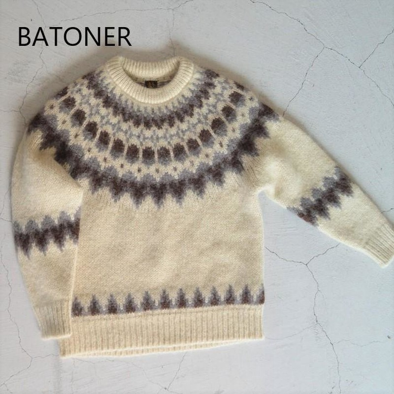 BATONER｜バトナー モヘアノルディッククルーネック/BN-19FL-048 