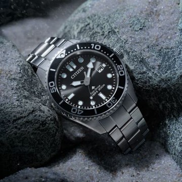 CITIZEN 星辰 PROMASTER BN0261-51E 200米光動能時尚潛水腕錶 黑 40.6mm